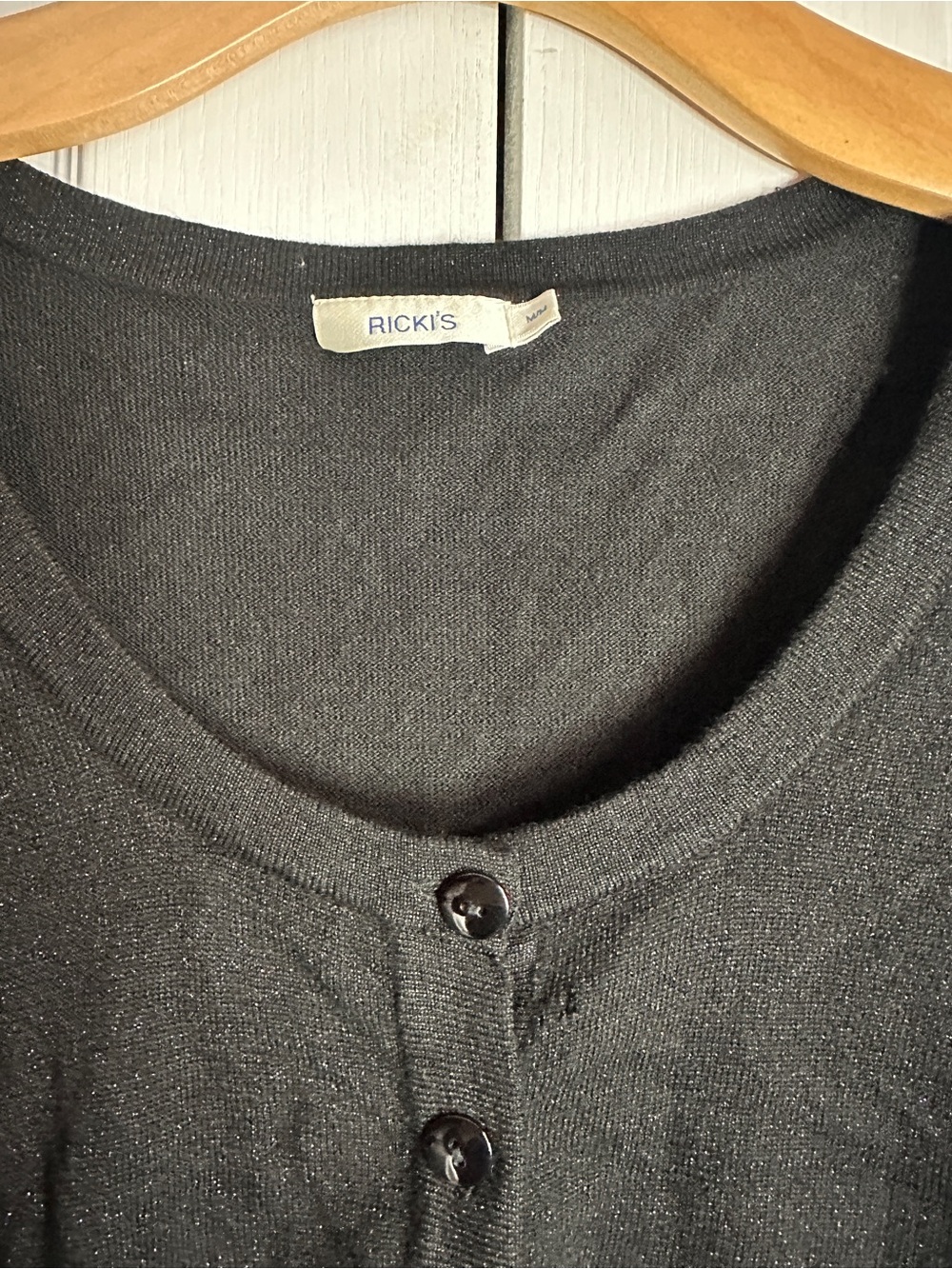 Ricki's Black Cropped Button-Front Cardigan - Picture 2 of 4